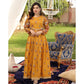 Yellow Multi Flower Embroidery Frock