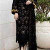 Black Embroidered  Stitched 3-PC Lawn
